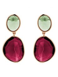 Luxenter Kolczyki-wkrętki z kwarcem rozmiar: onesize. Czerwone kolczyki damskie Luxenter, z kwarcem, srebrne. Za 291.51 zł.