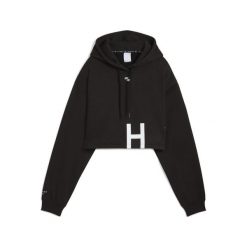 Damska gruba bluza z kapturem PUMA x HYROX PUMA Black. Czarne bluzy sportowe damskie Puma, m, bez wzorów, z dzianiny, bez ramiączek, długie, z kapturem. Za 231.33 zł.