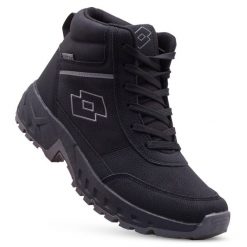 Buty zimowe męskie LOTTO EVEDAL MID. Czarne buty sportowe na co dzień męskie Lotto, na zimę, bez zapięcia. W wyprzedaży za 119.00 zł.