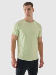 4F Koszulka treningowa regular szybkoschnąca męska - zielona XXL. Zielone t-shirty sportowe męskie 4f, m, z dzianiny, bez ramiączek, na fitness i siłownię. W wyprzedaży za 59.99 zł.