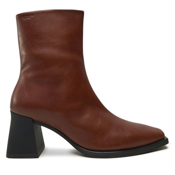 Botki Vagabond Shoemakers. Brązowe botki damskie Vagabond Shoemakers, bez obcasa, na słupku, bez zapięcia. Za 769.99 zł.