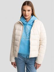 BIG STAR Kurtka pikowana w kolorze białym rozmiar: M. Białe kurtki damskie Big Star, m, bez wzorów, bez kaptura. Za 199.99 zł.