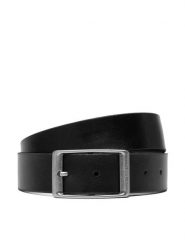 Calvin Klein Pasek Casual Round Buckle Tumbled 35Mm LV04D7123G Czarny. Czarne paski męskie CALVIN KLEIN, bez wzorów, ze skóry, casualowe. Za 209.99 zł.