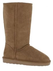 Gooce Skórzane kozaki zimowe "Elidir" w kolorze jasnobrązowym rozmiar: 39. Brązowe kozaki damskie Gooce, z materiału, bez obcasa. Za 314.01 zł.