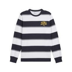 Męska bluza PUMA Class w paski PUMA New Navy Blue. Niebieskie bluzy bez kaptura męskie Puma, l, z gumy. W wyprzedaży za 174.00 zł.