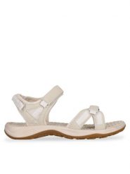 Whistler Sandały Kali W232210 Biały. Białe sandały damskie WHISTLER, bez wzorów, ze skóry, bez obcasa, na płaskiej podeszwie. Za 279.99 zł.