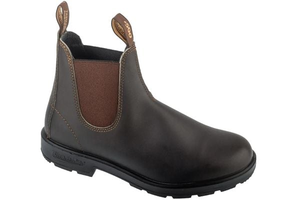 Sztyblety unisex, Elastic Sided Boot. Brązowe sztyblety męskie Blundstone, z materiału, bez zapięcia. Za 839.99 zł.