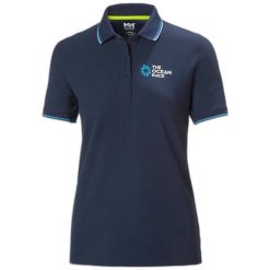 Damska koszulka polo Helly Hansen the ocean race. Niebieskie bluzki damskie Helly Hansen, bez wzorów, sportowe, bez kołnierzyka, bez ramiączek. Za 333.50 zł.