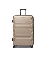 Gino Rossi Walizka duża GIN-L-002-05-GOLD Złoty. Żółte walizki Gino Rossi, bez wzorów, z tworzywa sztucznego, duże. Za 299.99 zł.