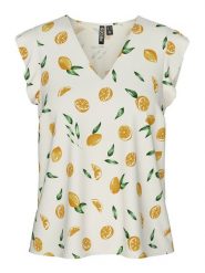 Pieces Bluzka Nya 17147804 Écru Regular Fit. Bluzki damskie Pieces, m, bez wzorów, z wiskozy, bez ramiączek. Za 59.99 zł.