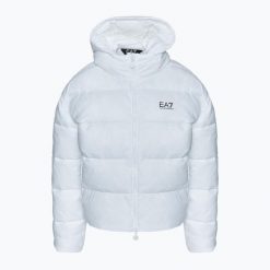 Kurtka damska EA7 Emporio Armani Train Shiny ECO Extra Padded Bomberka. Białe kurtki damskie EA7 Emporio Armani, s, bez wzorów, z materiału, bez kaptura. Za 659.99 zł.