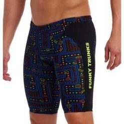Spodenki do pływania Jammery Funky Trunks Chomp Chomp. Czarne kąpielówki męskie FUNKY TRUNKS, m, bez wzorów, do pływania. Za 219.00 zł.