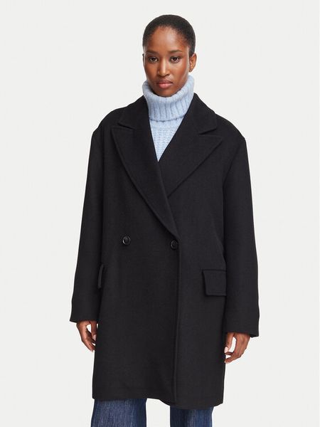 BOSS Płaszcz wełniany C_Calesarina 50568506 Czarny Regular Fit. Czarne płaszcze damskie Boss, na zimę, bez wzorów, z wełny. Za 1,349.00 zł.