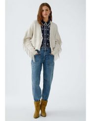 Oui Kardigan w kolorze beżowym rozmiar: 34. Brązowe kardigany damskie Oui, bez wzorów, prążkowane. Za 178.79 zł.