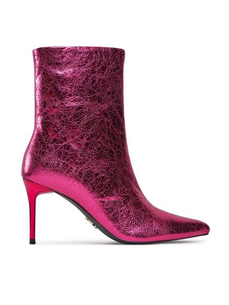 Steve Madden Botki Lyricals Bootie SM11002592 SM11002592-LMP Różowy. Czerwone botki damskie Steve Madden, ze skóry, bez obcasa, na szpilce, bez zapięcia. Za 589.99 zł.