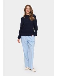 SAINT TROPEZ Sweter w kolorze granatowym rozmiar: XXL. Niebieskie golfy damskie Saint Tropez, xxl, bez wzorów, bez ramiączek. Za 124.05 zł.