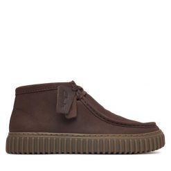 Półbuty Clarks. Brązowe półbuty męskie Clarks, bez zapięcia. Za 519.99 zł.