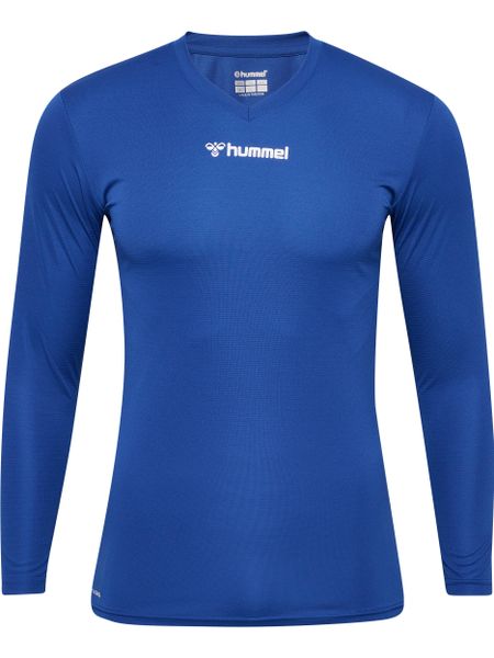 Koszulka z długim rękawem sportowa Hummel BL Essential Tee. Niebieskie bluzki sportowe damskie HUMMEL, l, bez wzorów, z materiału, bez ramiączek. Za 84.00 zł.