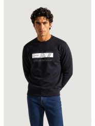 EA7 Emporio Armani Bluza 7M002425 AF10377 MC001 Czarny Regular Fit. Czarne bluzy bez kaptura męskie EA7 Emporio Armani, l. Za 474.99 zł.