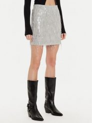 ONLY Spódnica mini Spacy 15305742 Srebrny Slim Fit. Szare spódniczki damskie Only, xl, bez wzorów, z syntetyku, mini. Za 119.99 zł.