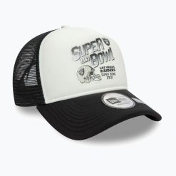 Czapka z daszkiem New Era Superbowl Trucker Las Vegas Raiders. Czarne czapki męskie New Era, bez wzorów. Za 139.99 zł.