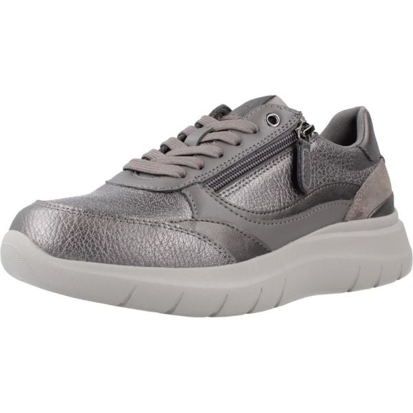 Buty GEOX D PLUMMERY Szary. Szare obuwie trekkingowe damskie Geox, na fitness i siłownię. Za 328.99 zł.