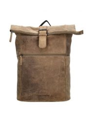 HIDE & STITCHES Skórzany plecak w kolorze beżowym - 36 x 41 x 13 cm rozmiar: onesize. Brązowe plecaki damskie HIDE & STITCHES, bez wzorów, z materiału. Za 299.45 zł.