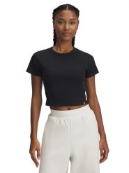 Under Armour Koszulka sportowa w kolorze czarnym rozmiar: M. Czarne bluzki sportowe damskie Under Armour, m, bez kołnierzyka, bez ramiączek. Za 54.95 zł.