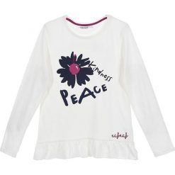 Koszulka w kolorze kremowym. Białe koszulki dziewczęce Daniel Hechter, Naf Naf Kids, bez wzorów, z bawełny, bez ramiączek. W wyprzedaży za 32.95 zł.