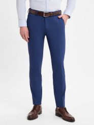 Finshley & Harding London spodnie od garnituru modułowego Mężczyźni Slim Fit Sztuczne włókno niebieski, 42. Niebieskie spodnie materiałowe męskie Finshley & Harding London, z włókna. Za 499.95 zł.