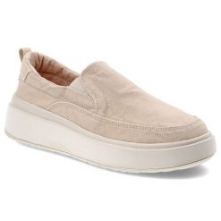 Półbuty damskie Jeep, wsuwane na platformie z gumką z okrągłym noskiem, piaskowe, JL51501A-025. Brązowe półbuty damskie Jeep, bez wzorów, z okrągłym noskiem, bez obcasa, na platformie. Za 246.99 zł.