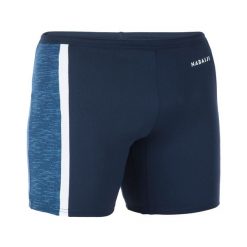 Bokserki długie pływackie męskie Nabaiji Yoko Mala. Białe kąpielówki męskie NABAIJI, m, bez wzorów, z elastanu, do pływania. Za 89.99 zł.
