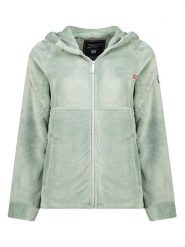 Geographical Norway Kurtka polarowa "Ulotta" w kolorze jasnozielonym rozmiar: S. Zielone kurtki damskie Geographical Norway, s, bez wzorów, z polaru, bez kaptura. Za 121.51 zł.