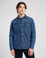 MESKA KOSZULA LEE REGULAR WESTERN SHIRT ROARING RAPID 112370562. Koszule męskie Lee, l, bez wzorów, bez kołnierzyka, bez ramiączek. Za 169.99 zł.