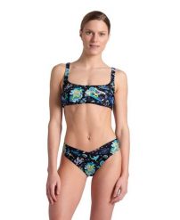 Strój kąpielowy damski dwuczęściowy bikini basen plażę Arena Fun Planet. Czarne bikini damskie Arena, bez wzorów. Za 91.98 zł.
