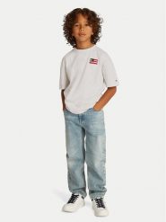Tommy Hilfiger T-Shirt KB0KB09531 S Szary Regular Fit. Szare t-shirty chłopięce Tommy Hilfiger, bez wzorów, z bawełny, bez ramiączek. Za 99.99 zł.