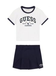 Guess Komplet t-shirt i spódniczka J6GG00 K6YW0 Granatowy Regular Fit. Niebieskie koszulki dziewczęce Guess, z aplikacjami, z bawełny, bez ramiączek. Za 214.99 zł.