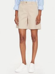 Gant Szorty materiałowe 4020119 Beżowy Regular Fit. Brązowe szorty damskie Gant, bez wzorów, z bawełny. Za 269.99 zł.