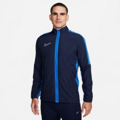 Bluza piłkarska męska Nike Academy 23. Niebieskie bluzy bez kaptura męskie Nike, m, z materiału. Za 189.99 zł.