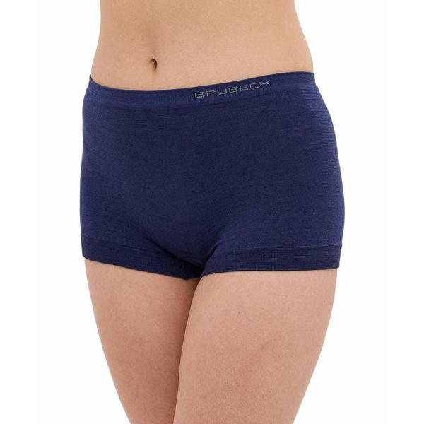 Bokserki damskie classic z wełną Brubeck COMFORT MERINO. Niebieskie bokserki i panty damskie Brubeck, s, bez wzorów, z elastanu. Za 61.99 zł.