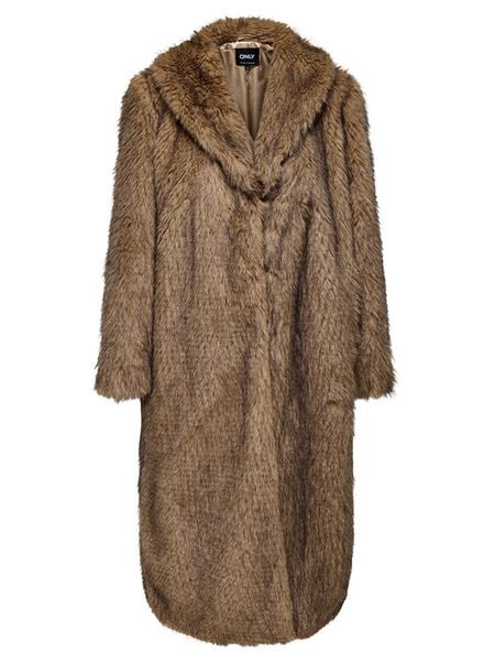 ONLY Futro Dawn 15352794 Brązowy Regular Fit. Brązowe futra damskie Only, l. Za 289.99 zł.