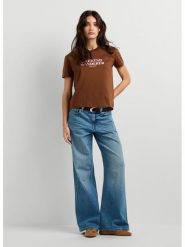 Pepe Jeans Koszulka "Carla" w kolorze jasnobrązowym rozmiar: XL. Brązowe t-shirty damskie Pepe Jeans, xl, bez wzorów, z bawełny, bez kołnierzyka. Za 83.22 zł.