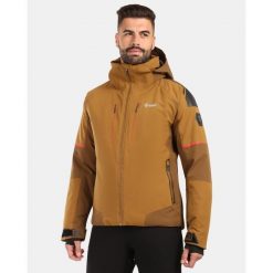 Męska kurtka narciarska Kilpi TURNAU-M. Brązowe kurtki męskie Kilpi, m, bez wzorów, bez kaptura, narciarskie. Za 1,248.29 zł.