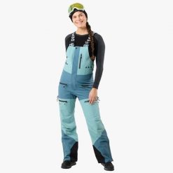 Spodnie narciarskie Kobieta Swedemount Freeride Bib Pants wodoodporne. Zielone spodnie dresowe damskie SWEDEMOUNT, na zimę, bez wzorów. Za 899.99 zł.