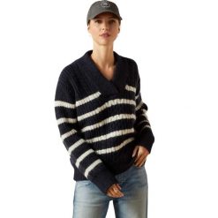 Sweter damski Ariat Arley. Niebieskie swetry klasyczne damskie Ariat, na jesień, l, z wełny, bez kołnierzyka. Za 426.50 zł.