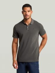 G-Star Koszulka polo w kolorze szarym rozmiar: S. Szare koszulki polo męskie G-Star, s, bez wzorów, z bawełny, bez ramiączek. Za 184.95 zł.