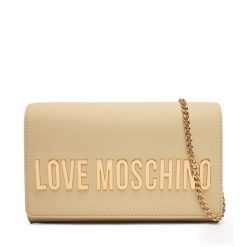 Torebka LOVE MOSCHINO. Brązowe torebki klasyczne damskie Love Moschino, bez wzorów, wizytowe, bez kołnierzyka, bez ramiączek. Za 699.99 zł.
