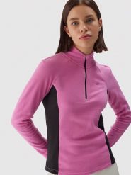 4F Bluza polarowa w kolorze różowo-czarnym rozmiar: XS. Czarne bluzy bez kaptura damskie 4f, xs, z materiału. Za 52.67 zł.