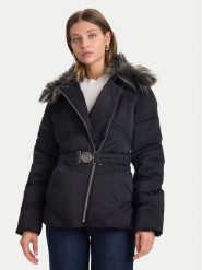 Guess Kurtka zimowa W5BL32 WG092 Czarny Regular Fit. Czarne kurtki damskie Guess, na zimę, xs, z aplikacjami, z syntetyku, bez kaptura. Za 959.99 zł.