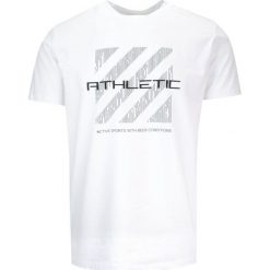 T-shirt Męski Biały z Napisami, z Nadrukiem, Bawełniany, Krótki Rękaw -QUICKSIDE. Białe t-shirty męskie Quickside, m, bez wzorów, z bawełny, bez kołnierzyka. Za 75.00 zł.